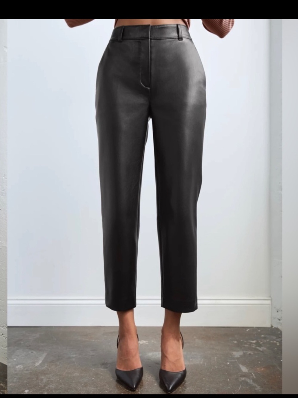 Aritzia Command Cropped Pant Midrise Vegan Leather Pants NWOT